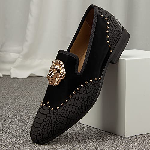 Image of JITAI Men's Dress Shoes - Casual Rubber & Leather Loafers for Men - Fashion Business Formal Wear