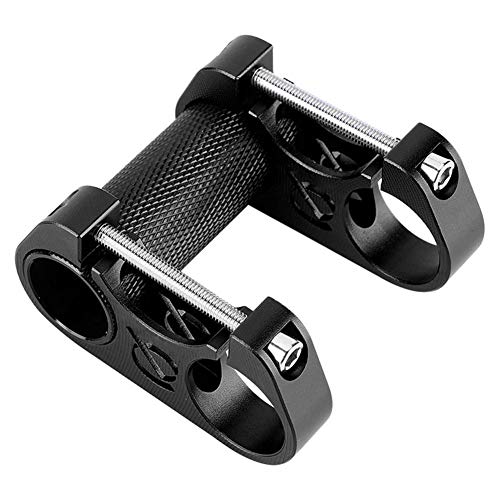 Ultraligero bicicleta ajustable doble tronco plegable manillar Doubleestem fuerte estabilidad portátil S95 para ciclismo rojo (Negro)