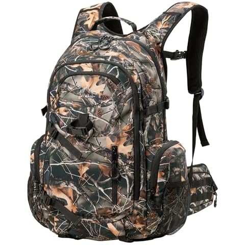 UNIHIMAL 35L Hunting Backpack for Men, Waterproof Camo Hunting Pack with Rain Cover, Durable Large Capacity Hunting Day Pack Cover