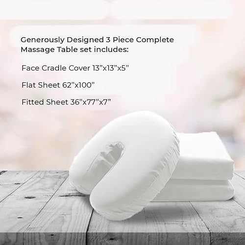 Miniatura 5 de Juego de sábanas de microfibra para mesa de masaje, 3 piezas, funda de mesa de masaje de alta calidad, incluye juegos de sábanas de masaje planas y
