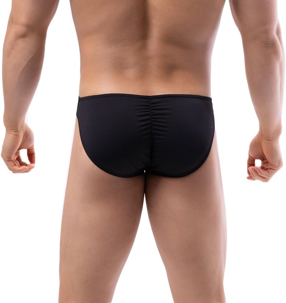 Summer Code Mens Bikini Briefs Soft Breathable Bulge Pouch Underwear Micro Mesh Panties Scrunch Butt Underpants - Image 3