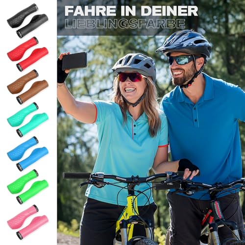 GXCROR Ergonomische Fahrradgriffe für 22,2mm Lenker-MTB Lenkergriffe Anti-Rutsch mit Dual Lock Design- Passend für Trekkingrad/Mountainbike/Rennrad