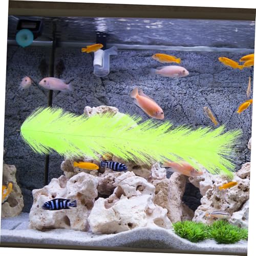 ERINGOGO Fischlaichbürste mit Edelstahlkern Zuchtgras für Aquarien Sicheres Versteck für Fische und Jungtiere Dekoratives Schonendes Laichgras für Fischzucht und Aquakultur