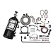 NOS 02126BNOS Complete Wet Nitrous System; Adjustable; Incl. 10 lb. Black Bottle/Tubing/Wiring/Cheater and Cheater II Nitrous Solenoid/Gaskets/Flare Jets/0.5 in. Plate Height/Hardware;