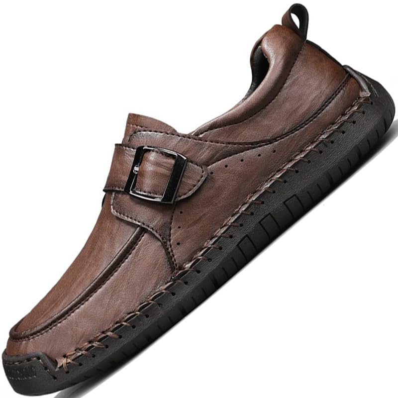 Loafers Casual for Men Shoes Leather Shoe Mens Driving Men's Boat Dress White Black Brown Size Male Handmade