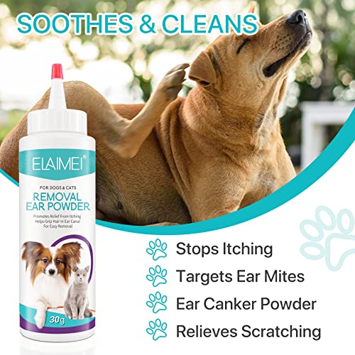 Removal Ear Powder For Pets, Dog Ear Cleaner, Removes Irritation, Itching And Infection, Reduce Ear Scratching And Head Shaking, Pets Ear Infection Treatment, Cleans & Remove Odors #TOP4