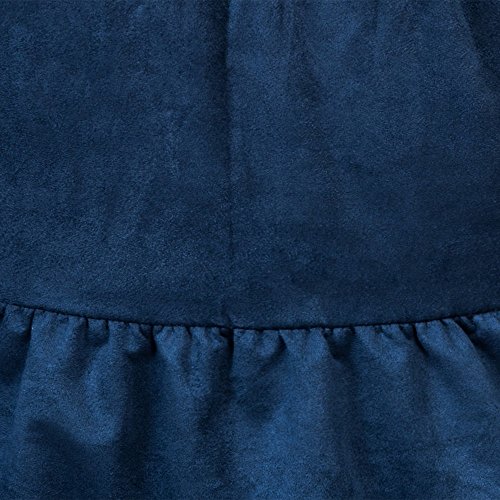 Falda para niña LA&V en color azul casual y cintura elástica cómoda 3
