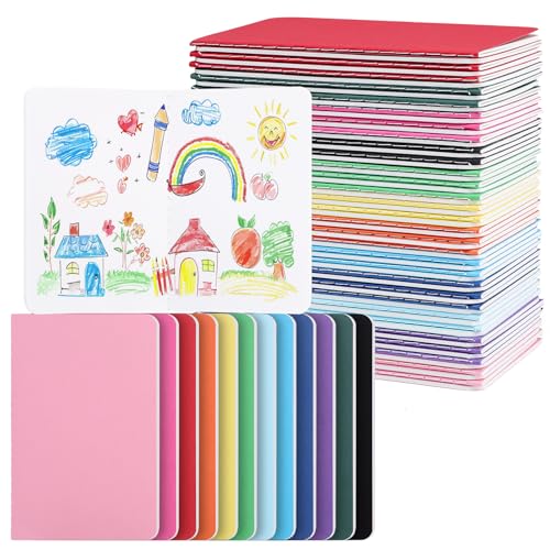 BESARME 60 Packs Mini Notebooks Bulk Blank Paper Small Pocket Notebook Mini Sketchbooks Prizes for Kids Classroom Birthday Gifts Back to School Supplies Bulk