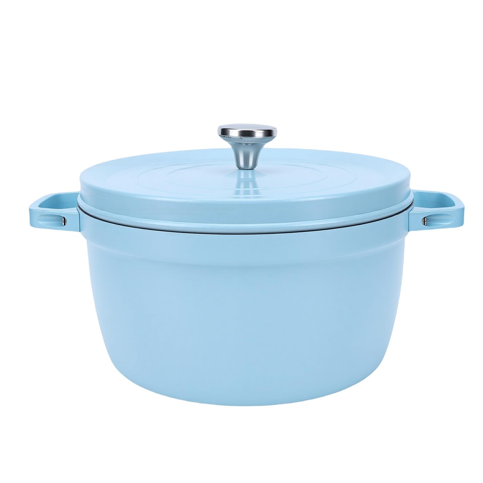 Olla de Hierro Fundido Esmaltado, Cacerola Redonda con Tapa,