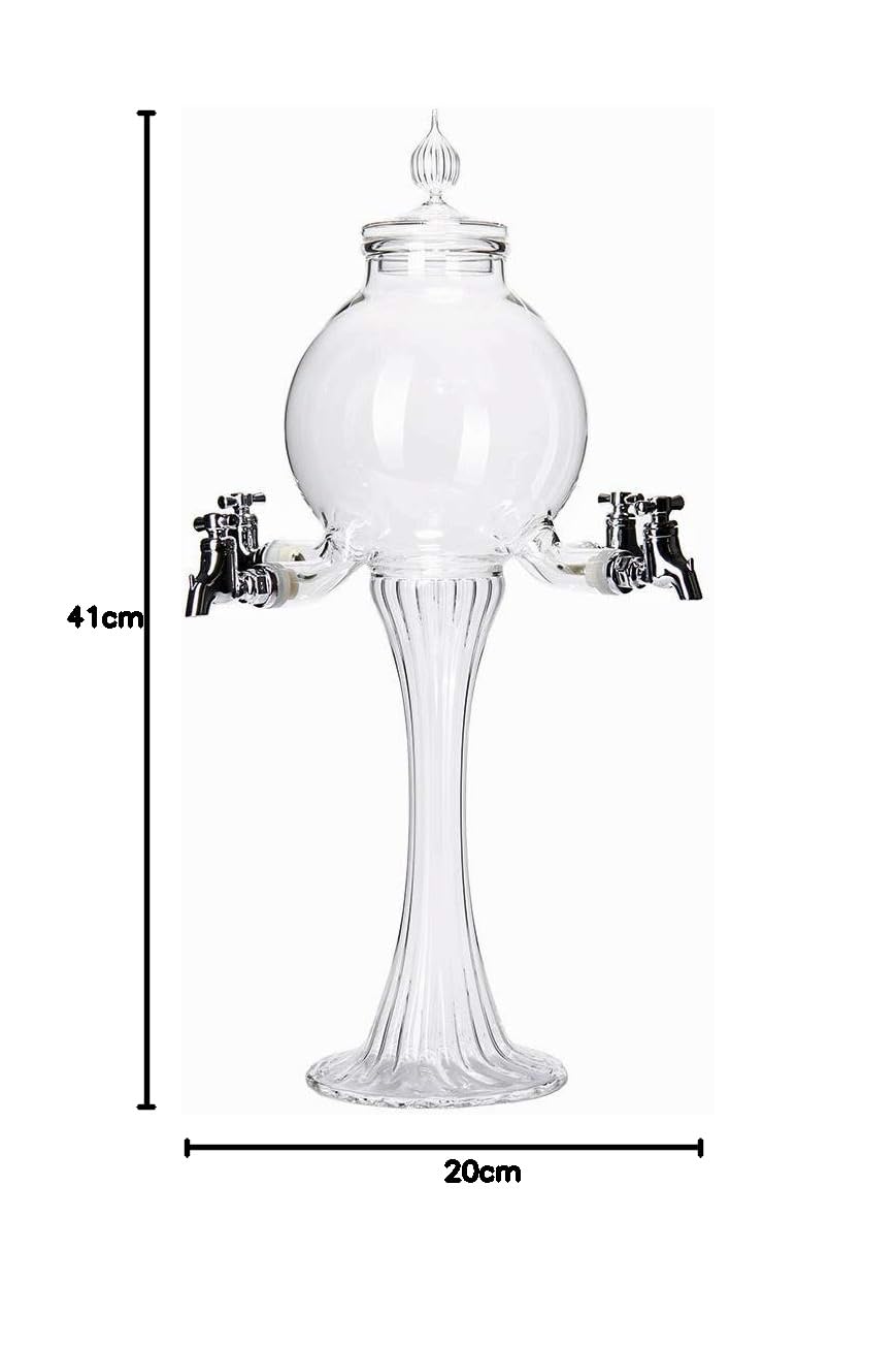 ALANDIA 1x Assenzio Fontana Vetro Boule 4x Bicchiere | 4x Cucchiaio |1x Zucchero