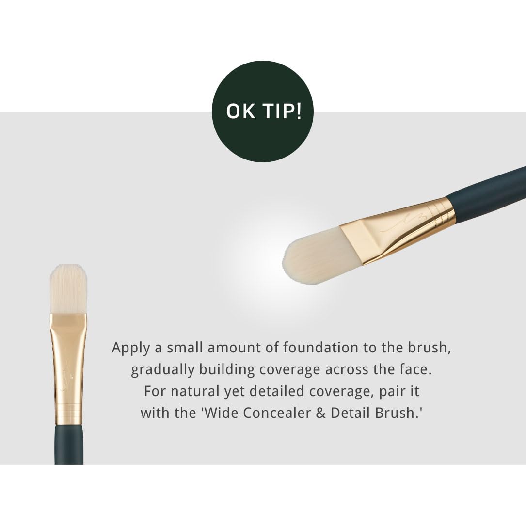 SOO ADOR okhee Basic Base Brush PIV05 – Multi-Functional Tool for Foundation, Powder & Primer | Designed by K-Pop Makeup Artist Seo Ok