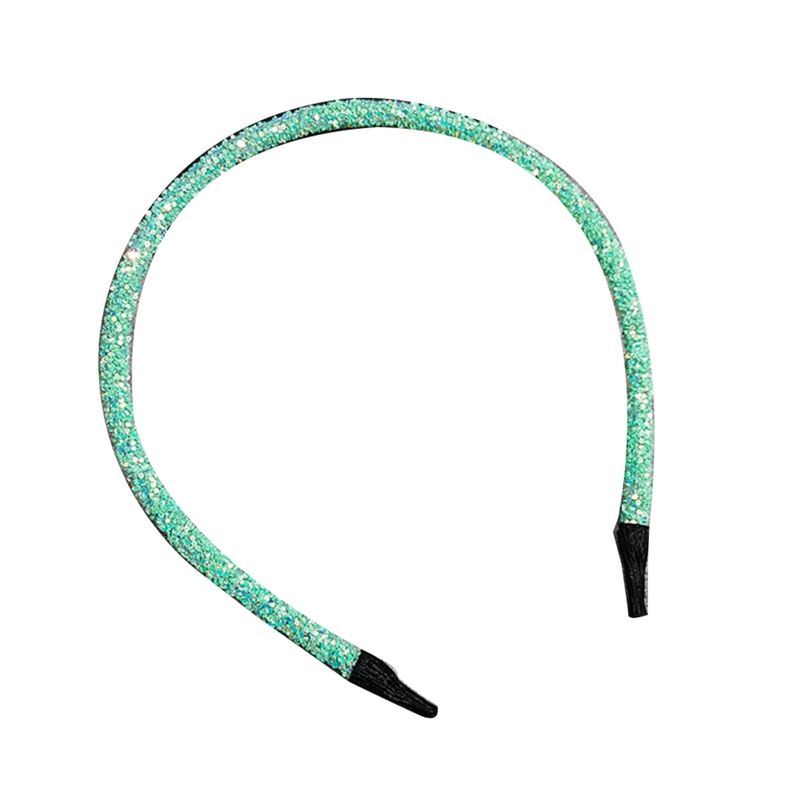 Barrettes, Fashion Glitter Sequined Hair Hoop Hairband Women Opaska do mycia twarzy Nakrycia głowy (jasnozielony jeden rozmiar)