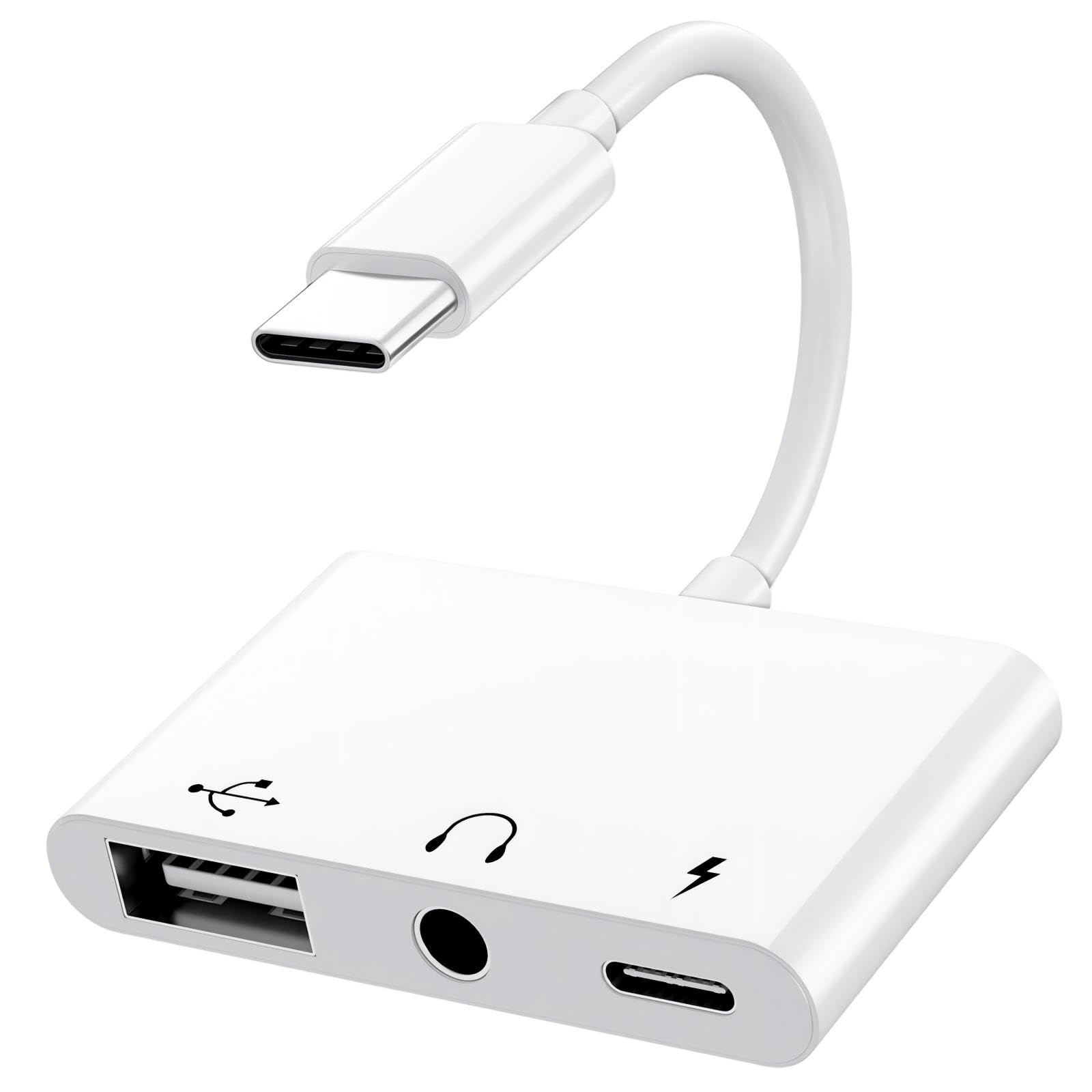 Photo 1 of INVERSE NET USB C to 3.5mm Audio OTG Adapter with 60W PD