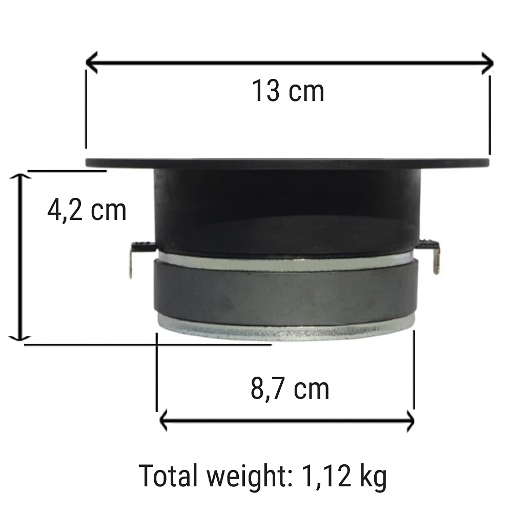 1 CIARE CT267 CT 267 hochtöner schwarz 5" 13 cm 130 mm Durchmesser 150 watt rms 300 watt max impedanz 4 ohm 105 db spl Auto, 1 stück + kondensator und 5 kostenlose Aufkleber