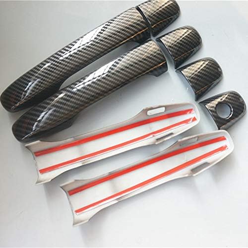 Miniatura 4 de ZiWen Cubierta de Manija de Puerta con Estampado de Fibra de Carbono Estilo Deportivo Trim para Subaru Forester XV Crosstrek Outback Legacy WRX