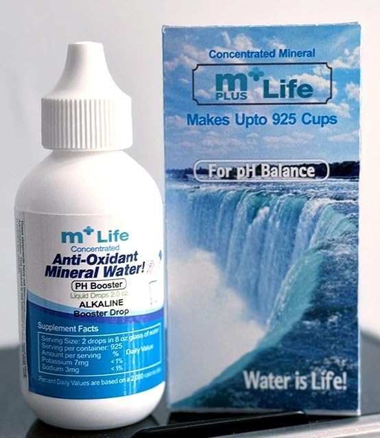 Mplus Life Balance Your pH, Antioxidants Alkaline Mineral Drops, Single 2.0 Oz Pack, Portable, Yields 925 Cups of 8 oz of Alkaline, antioxidant Water, Unflavored, pH Balance
