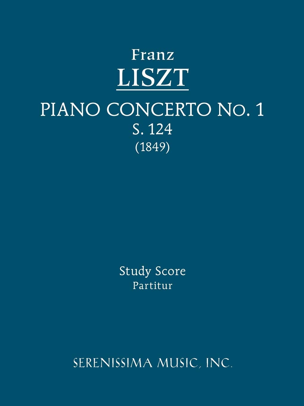 Piano Concerto No. 1, S. 124: Study score