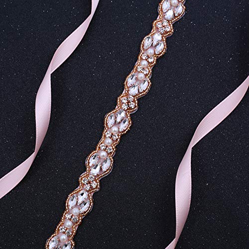 Women's Rhinestone Wedding Sash Belt Crystal Bridal Belts for Party Prom Evening Dresses Gown4