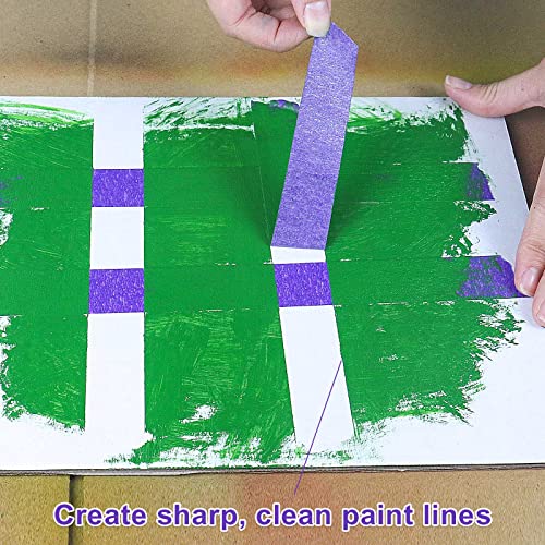 Bomei Pack 3 Pack Purple Painters Tape 0.94-Inches X 60 Yards, 14 Day Easy Removal Decorative Marking Masking Tape For Painting, Labeling, Diy Crafting, Decoration And School Projects #TOP2