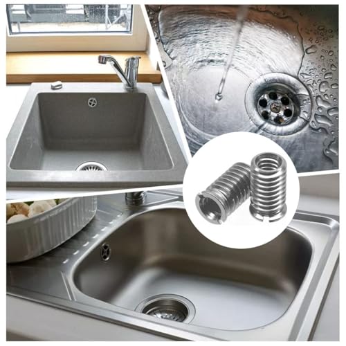 LYQNIHOB 2 pcs Vis pour Panier d'Evier, Tirefond Evier Cuisine, Vis d'Evier, Argent pour Panier Creuse de Bonde, pour Bassine à Vaisselle, Evacuations Fixes, pour évier de Cuisine – vue 6