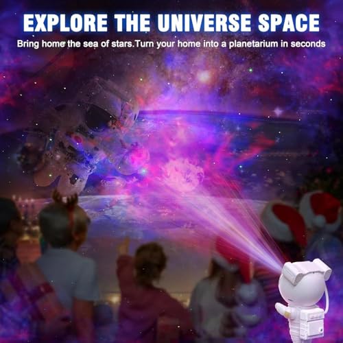 Image of Oblivion Astronaut Projector 1 Pc - Robot Sky Space Stars Light Galaxy Projector Night Lamp for Bedroom & Kids - Starry Sky Nebula Projector Light for Home, Party, Relaxation & Children's Room Decor