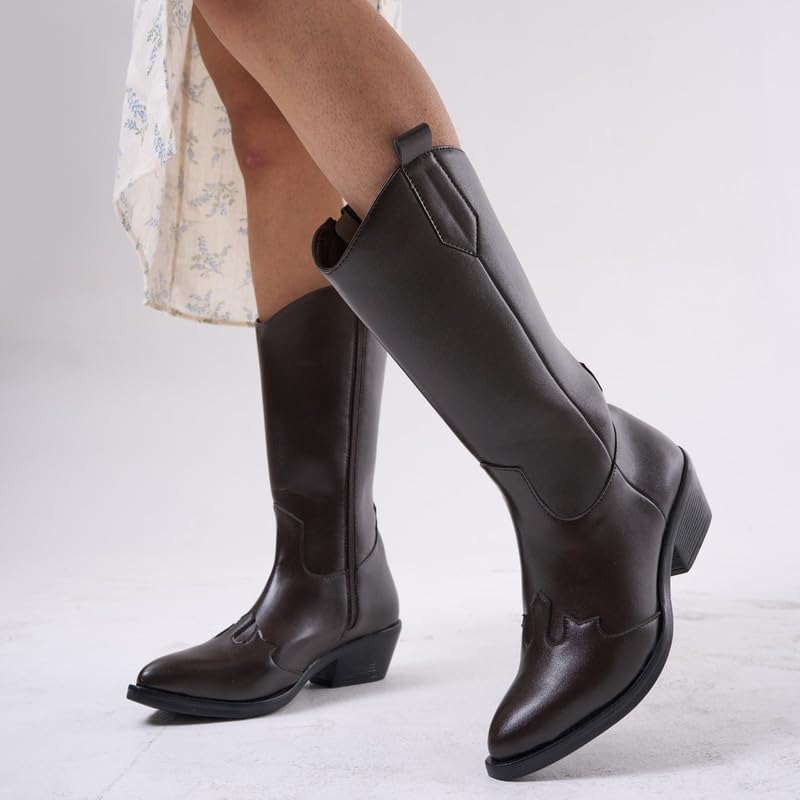 Image of FAUSTO Women Flared Heel Boots