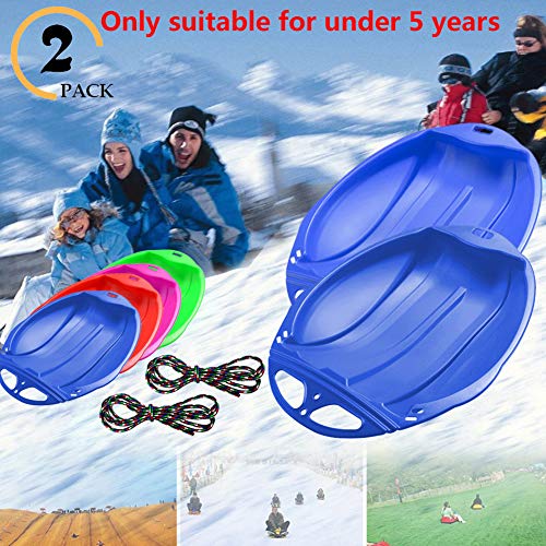 Unigant Children's Sleigh Downhill Plastic Toboggan Snow Sled Kids Plastic Snow Sleds