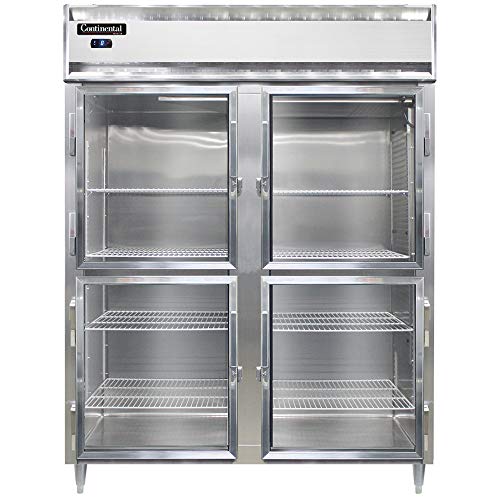 Continental Refrigerator DL2FE-SA-HD Designer Line Extra-Wide Two Section Reach In Freezer, 57