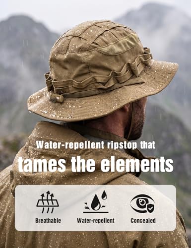 Image of IDOGEAR SPORTS Tactical Boonie Hat for Men Women Brim Sun Hat for Outdoor Activities Like Fishing, Hiking, Hunting & Camping