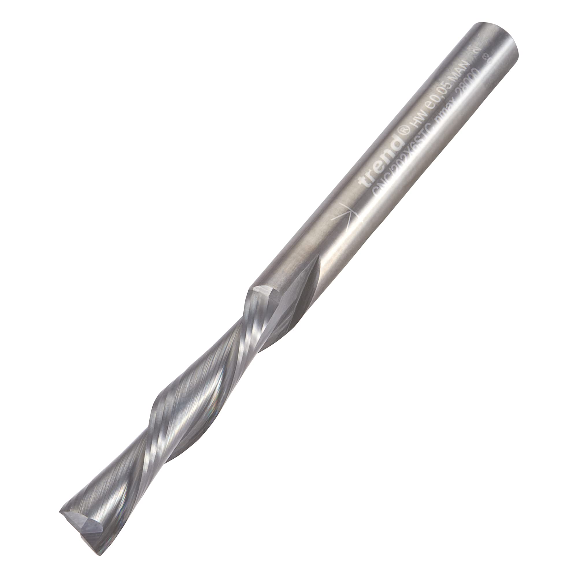 Trend Cnc Compression Spiral Router Cutter, 6Mm Shank, 6Mm Cut Diameter & 32Mm Cut Length, Solid Tungsten Carbide, Cnc/202X6stc