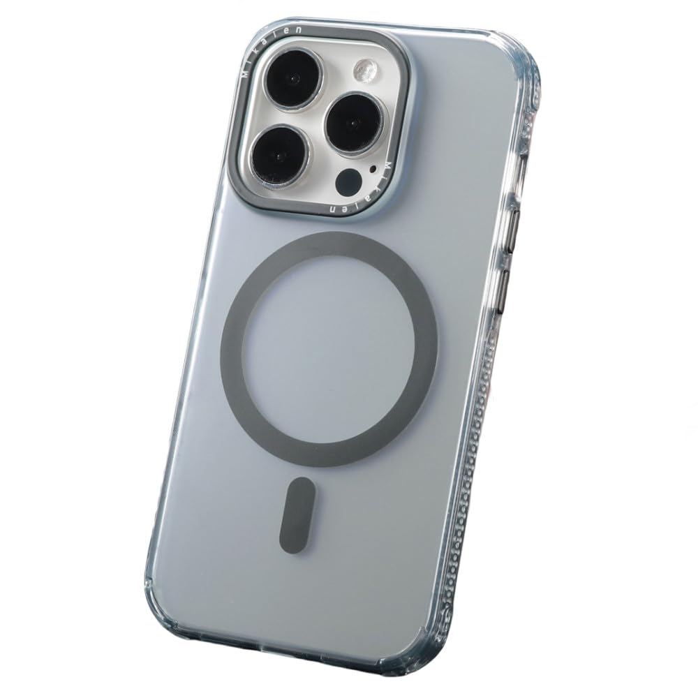 Coque iPhone 14 Pro Max rigide grise mate antichoc et magnétique - 6