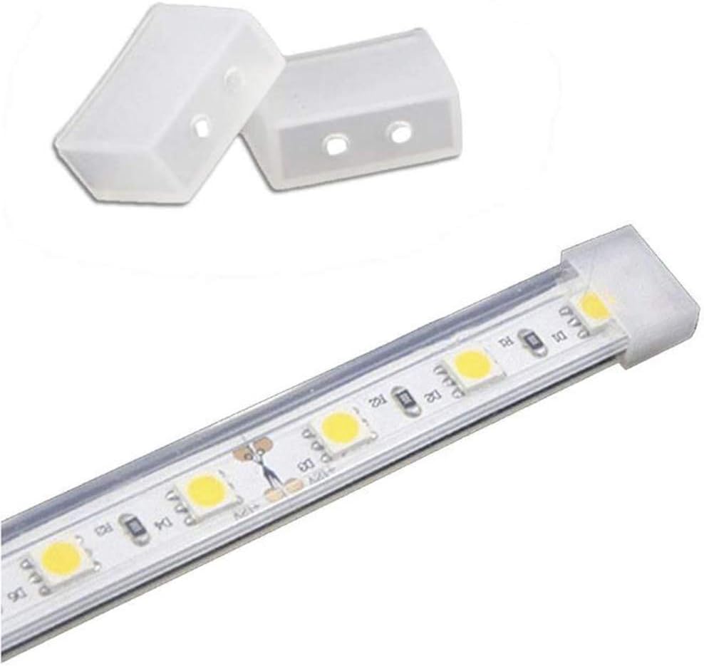 99 Lighting 200pcs /lot 10mm Silicone SMD 5050 Waterproof LED Tube Strip Light and 6mm 6x12mm LED Neon Flex End Cap Cover (for 6x12mm with Holes)