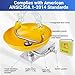 Emergency Eye Wash Station, Wall Mounted ABS Coated 304 Stainless Steel - OSHA Compliant Face Washing Unit - Hands Free Aerated Spray with Double Layer Filter & Sign for Lab Industrial Safety