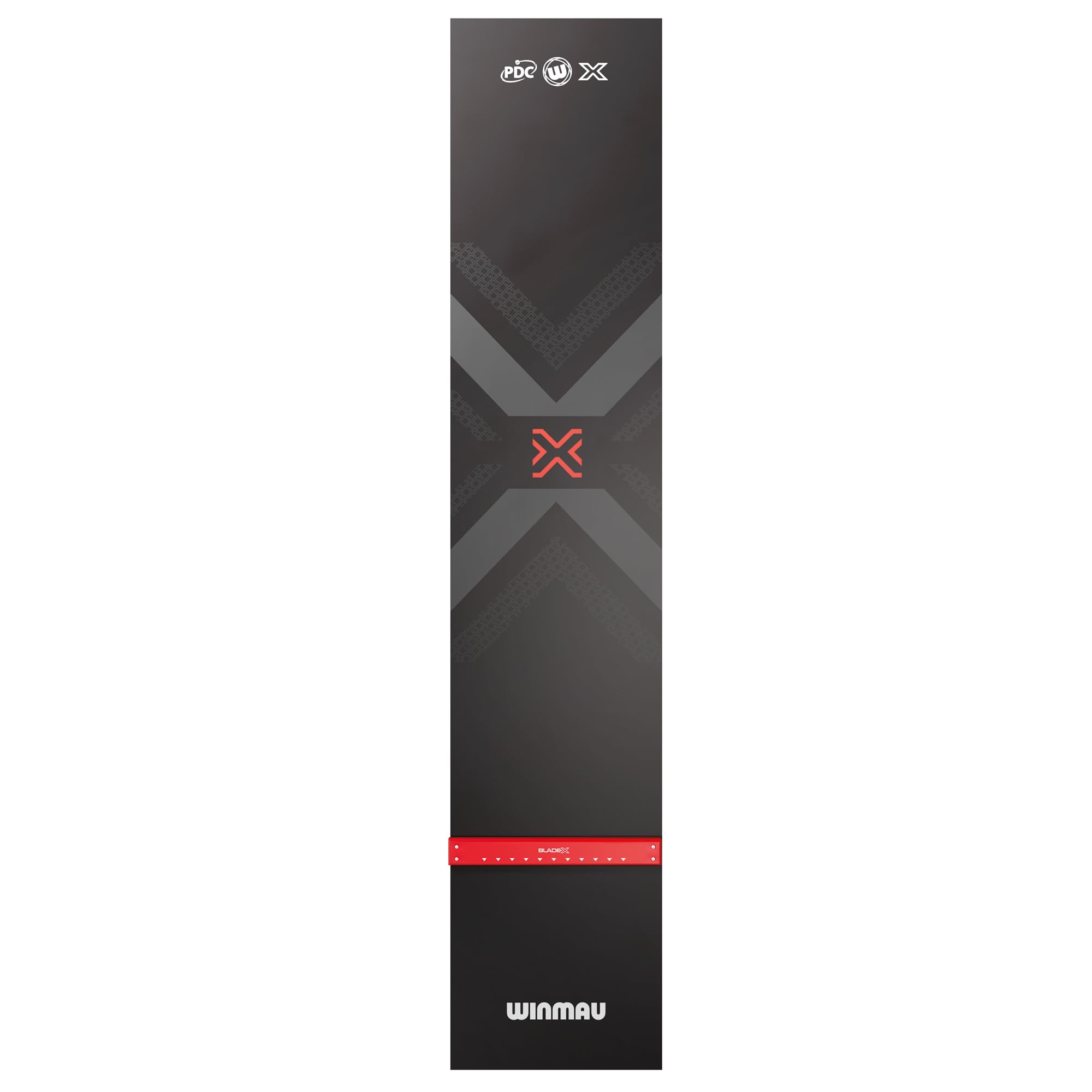 WINMAU Blade X Pro Zone Precision Tapis de fléchettes en PVC avec ligne de fléchettes surélevée intégrée – Longueur totale – Design noir élégant – Accessoire professionnel – Tapis de fléchettes