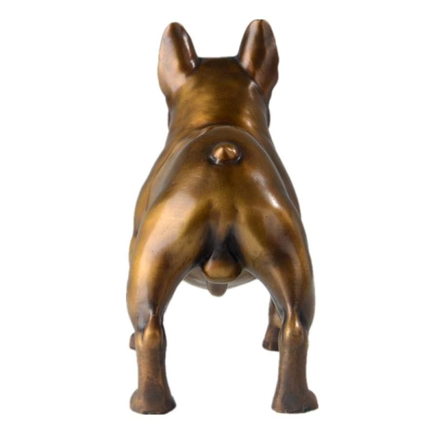ブルドッグ 置物 動物 犬 アンティーク風 ブラック ブロンズ風 金属 鋳造 ブルドッグ 置物 動物 犬 アンティーク風 ブラック ブロンズ風