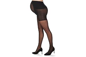 Women's 12 Denier Sheer Maternity Pantyhose with Extra Large Waist