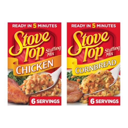 Image of Stove Top Stuffing Mix Pack - Chicken & Cornbread, 6 oz Each, 2 Count (Variety Pack)