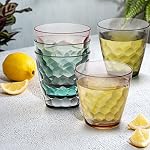 Lawei 12 Pack Plastic Water Tumblers, 10 Oz Unbreakable Premium Drinking Glasses, Stackable Acrylic Reusable Juice Wine Cups for Dinner, Home, Restaurants, BPA Free