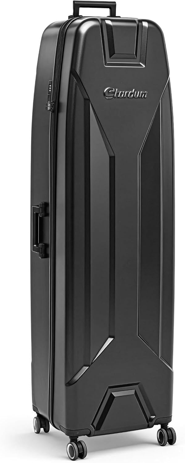 Hard Shell Golf Travel Case with TSA Lock, Heavy Duty ABS Golf Travel Bag Cover, Removable 360° Multi-Directional Wheels, Fits 48" Club Bags, Impact-Resistant Protective Solid Travel Case