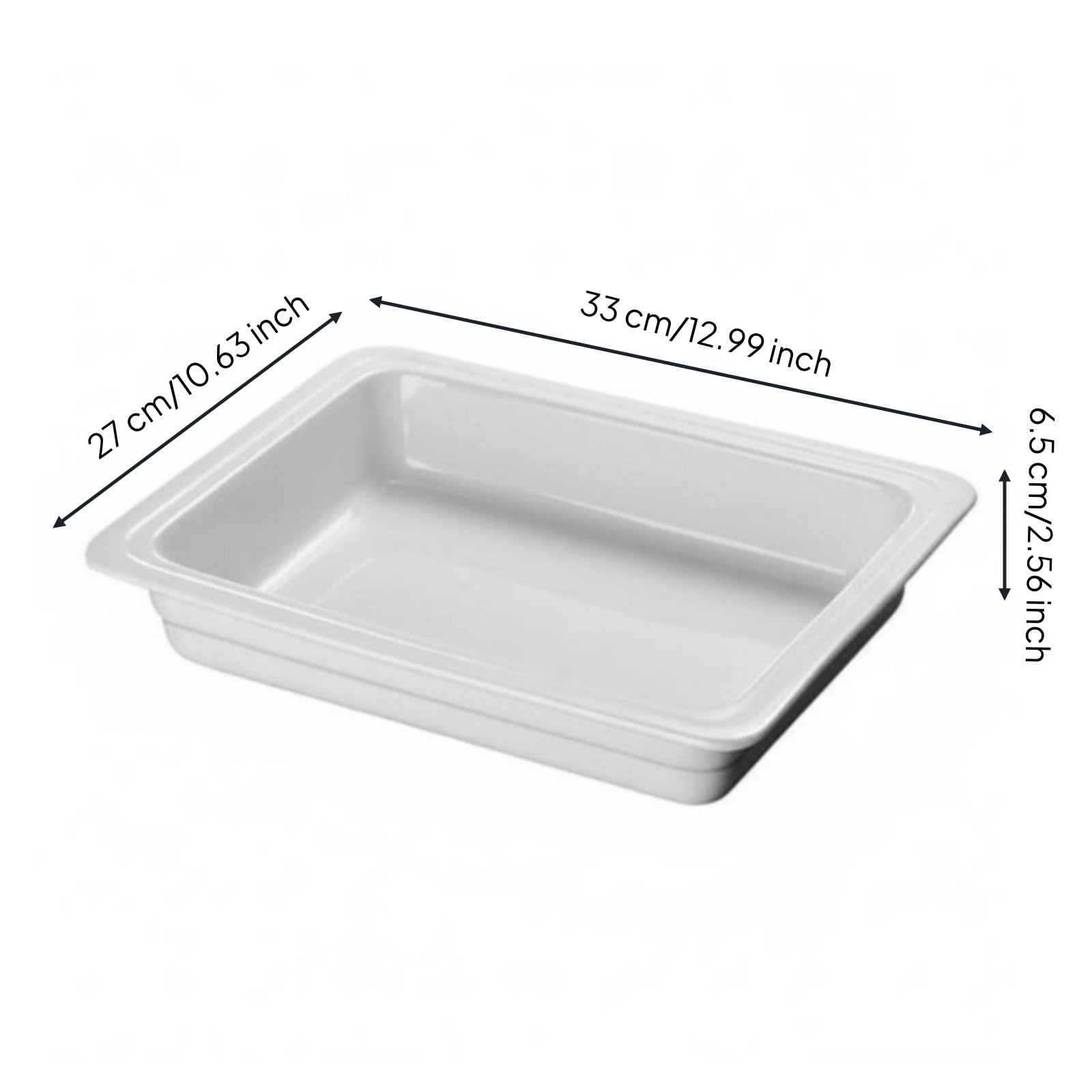predolo Supporto Espositivo per Buffet Riutilizzabile Piatto da Buffet Bordi Rialzati Espositore Rettangolare per Dessert per Ristoratori, Feste, 1-2
