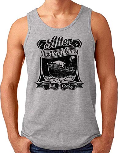Débardeur homme motif bateau sailor anchor gris taille S M L XL XXL 3XL 4XL