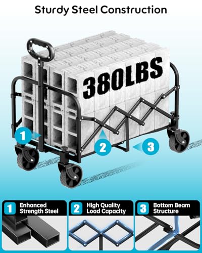 Image of 350LBS Wagon cart, 90L Size for Camping