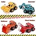 exinddea 4PCS Construction Toys,Friction Powered Construction Truck Toys Vehicles,Mini Construction Vehicles Toys Sand Truck Toys,Bulldozer Excavator Roller Truck Toys Gift for Kids Boys Girls