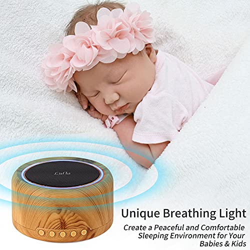 White-Noise-Machine-Sleep-Sound-Machine-with-Breathing-Light-for-Adult-Baby-Kids-30-Soothing-Natural-Sounds-35-Volume-Levels-Timer-and-Memory-Feature-Portable-Therapy-for-Home-and-Office-Privacy