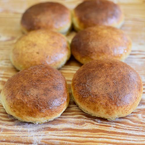 Royal Spice Brioche Burger Buns Backmischung 800g - Brioche Burger Brötchen & Hot Dog Brötchen selber machen - Fluffige Burger Buns mit buttrig süßlichem Geschmack - Backmischung ohne Zusätze