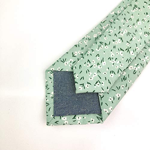 Image of Mantieqingway Men's Cotton Floral Neck Tie 2.56'' Printed Skinny Tie