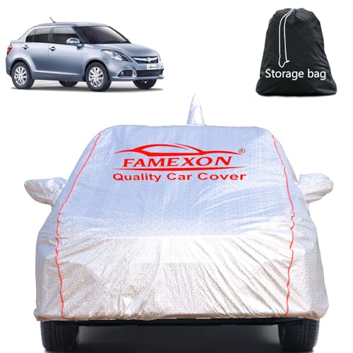 Image of Dzire Car Cover Waterproof with Free Bag and All Weather for Car Cover,100% Waterproof Outdoor Car Covers Rain Snow UV Dust Protection. Custom Fit