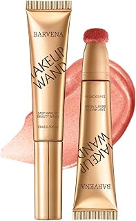 Liquid Highlighter Wand，Liquid Highlighter Makeup Wand For Luminous, Glowing Skin, Buildable Formula, Vegan & Cruelty-Free Highlighter stick (Coral Dusk)