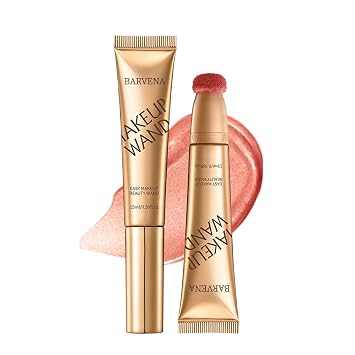 Liquid Highlighter Wand,Liquid Highlighter Makeup Wand For Luminous, Glowing Skin, Buildable Formula, Vegan & Cruelty-Free Highlighter stick (Coral Dusk)