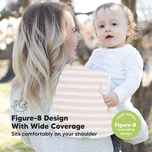 Organic Burp Cloths for Baby Boys and Girls and Portable Diaper Changing Pad Bundle - Burping Cloth, Burp Clothes, (Sweet Charm) - Waterproof Foldable Baby Changing Mat (Sweet Pink)3